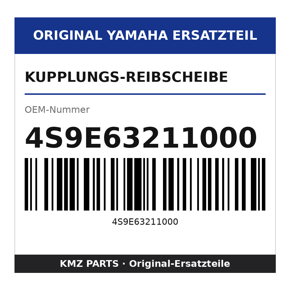 Yamaha Kupplungs-Reibscheibe 4S9E63211000