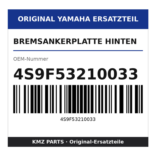 Yamaha Bremsankerplatte hinten 4S9F53210033