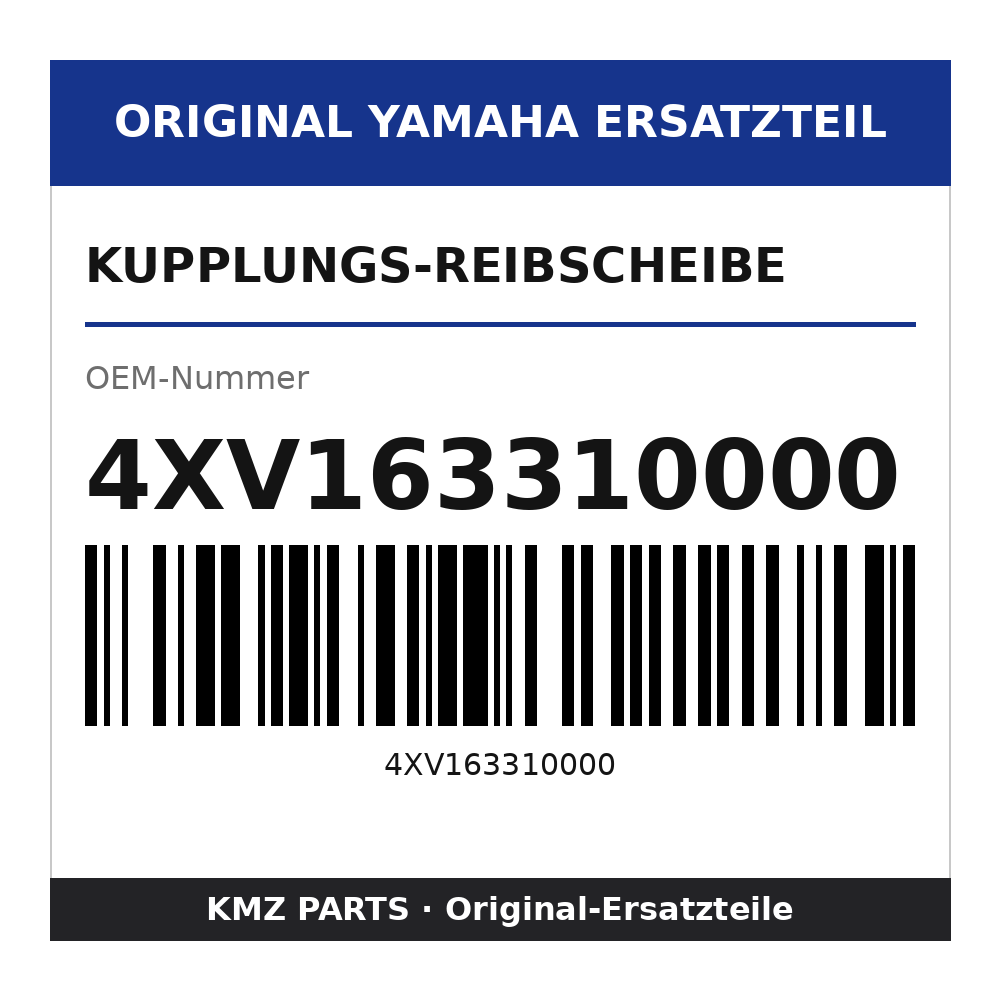 Yamaha Kupplungs-Reibscheibe 4XV163310000