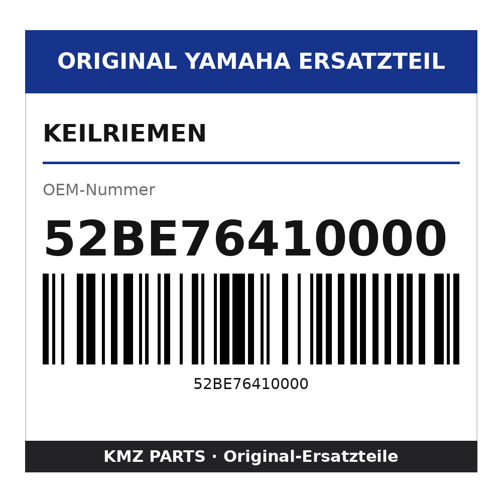 Yamaha Keilriemen 52BE76410000