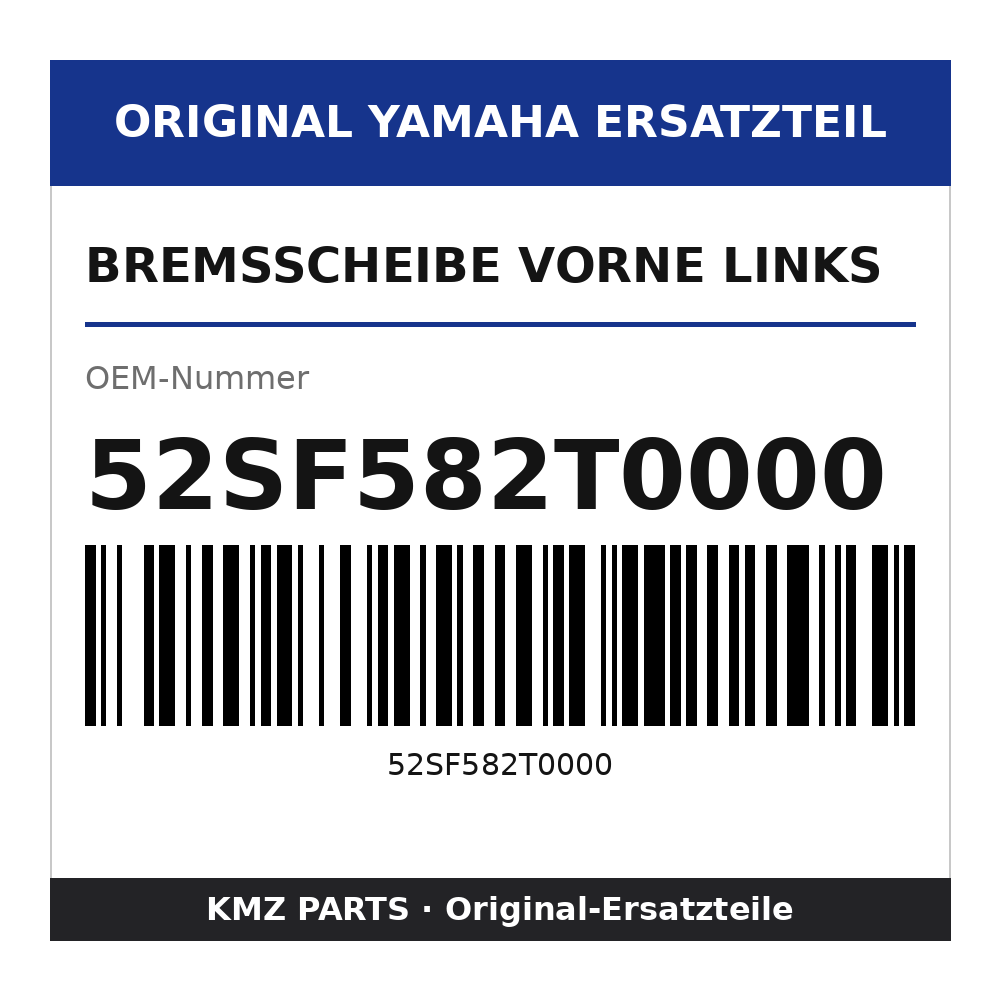 Yamaha Bremsscheibe vorne links 52SF582T0000