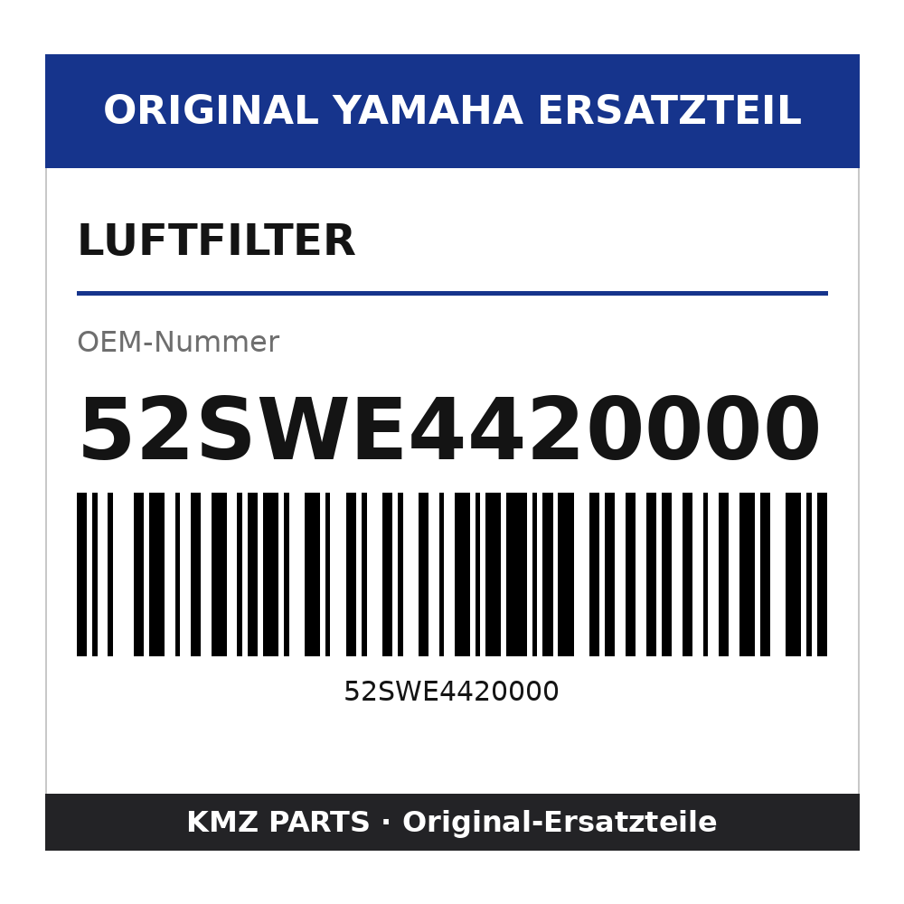 Yamaha Luftfilter 52SWE4420000
