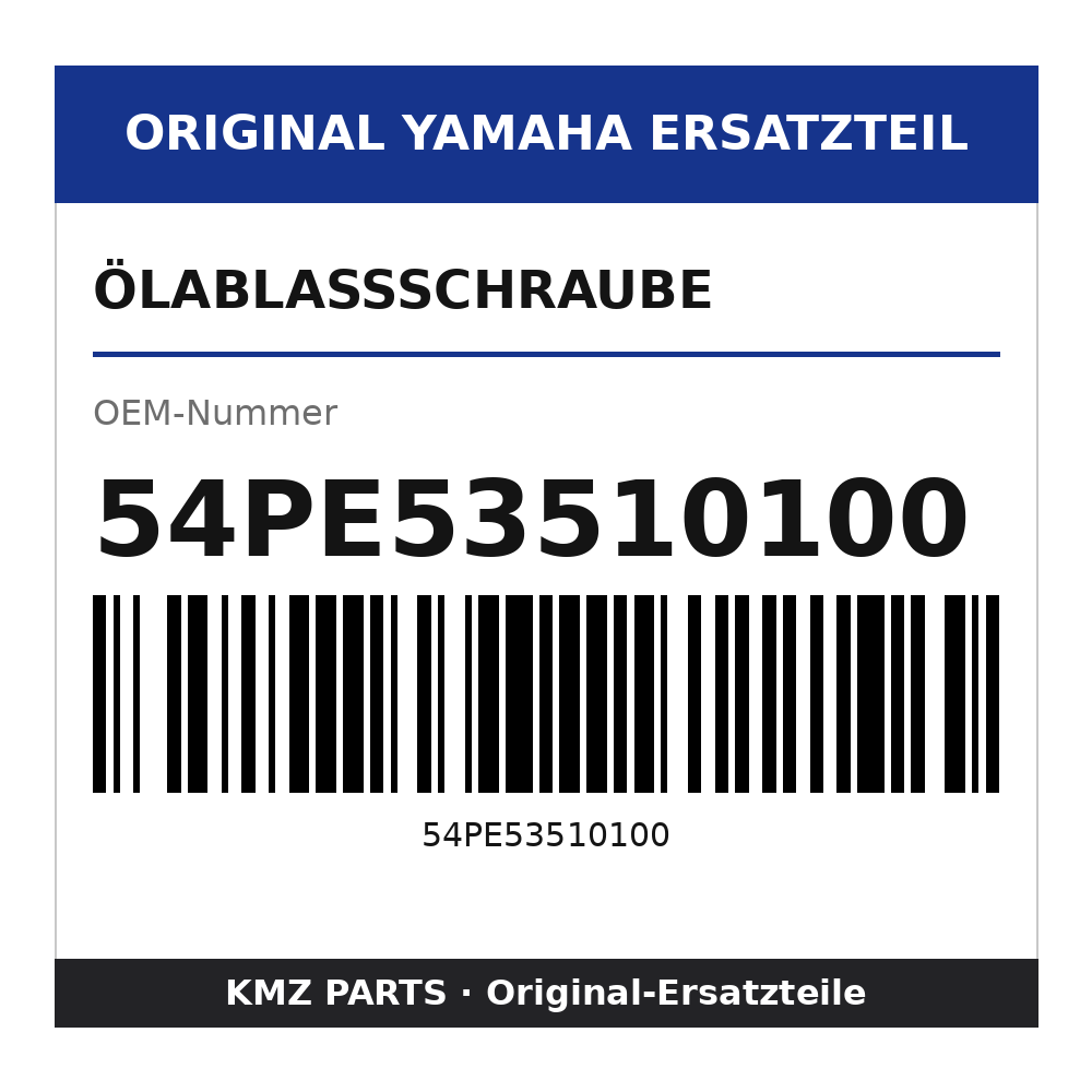 Yamaha Ölablassschraube 54PE53510100
