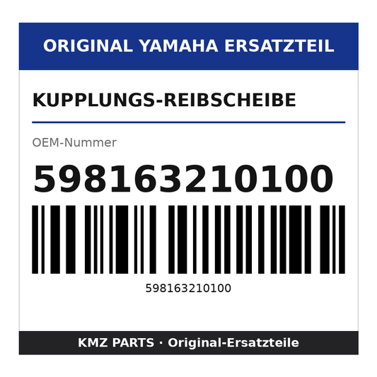 Yamaha Kupplungs-Reibscheibe 598163210100