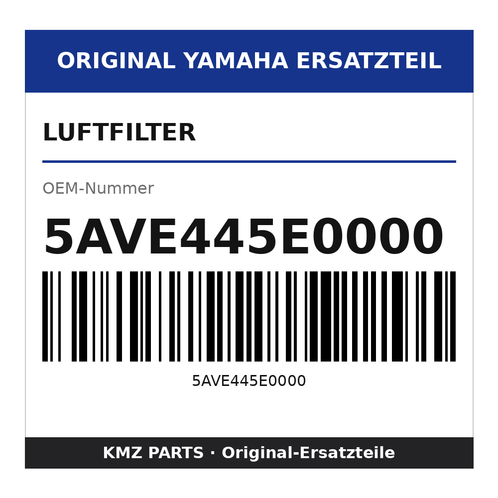 Yamaha Luftfilter 5AVE445E0000