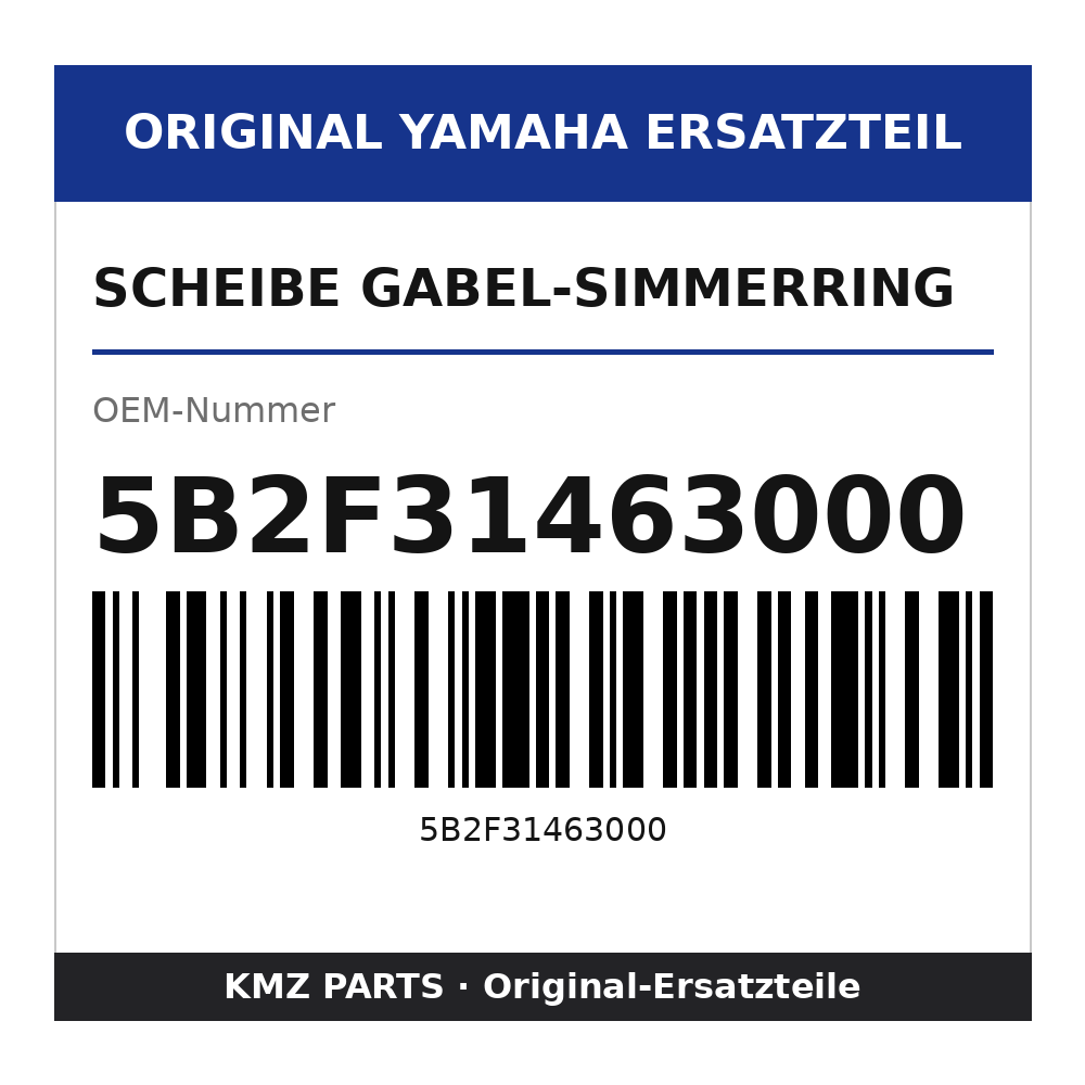 Yamaha Scheibe Gabel-Simmerring 5B2F31463000