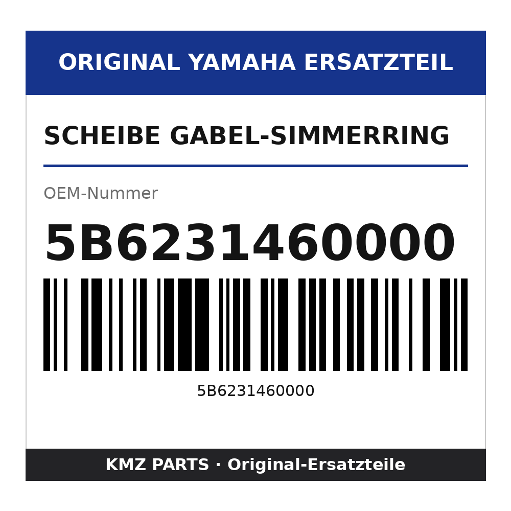 Yamaha Scheibe Gabel-Simmerring 5B6231460000