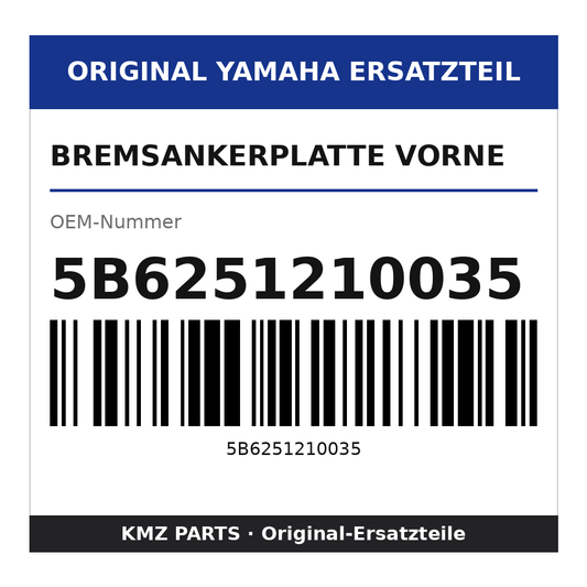 Yamaha Bremsankerplatte vorne 5B6251210035