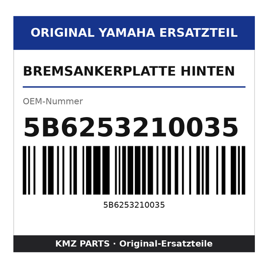 Yamaha Bremsankerplatte hinten 5B6253210035