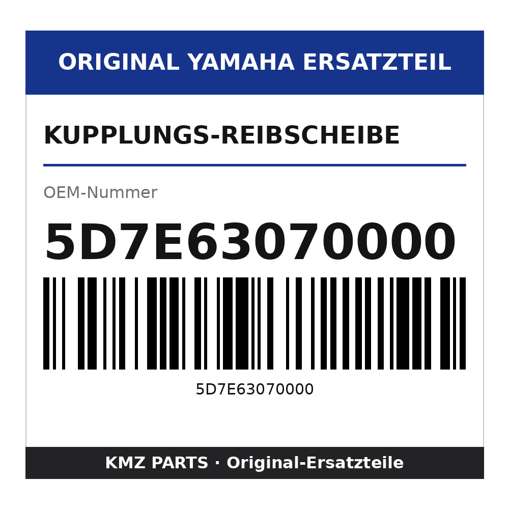 Yamaha Kupplungs-Reibscheibe 5D7E63070000