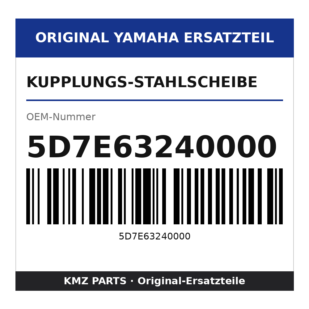 Yamaha Kupplungs-Stahlscheibe 5D7E63240000