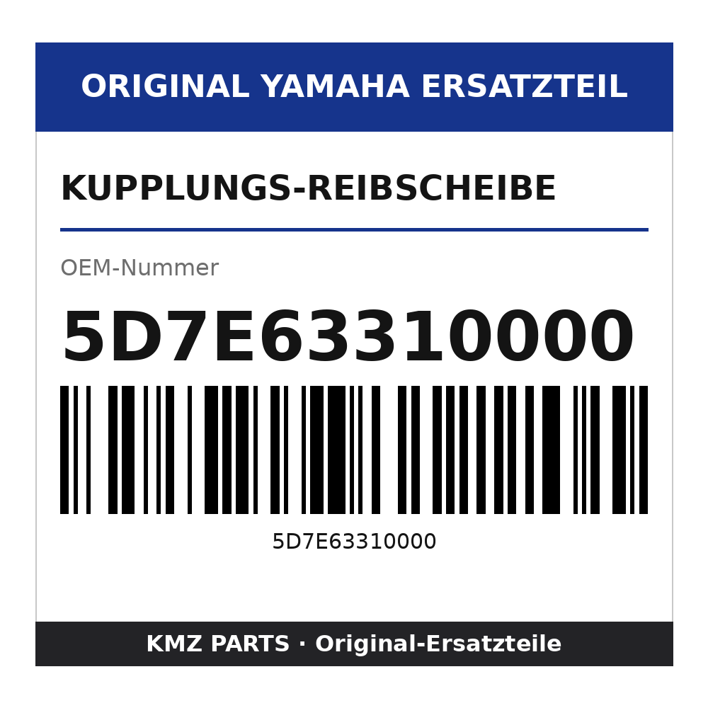 Yamaha Kupplungs-Reibscheibe 5D7E63310000