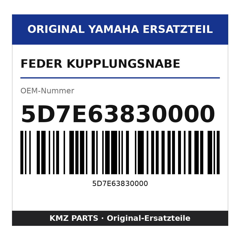 Yamaha Feder Kupplungsnabe 5D7E63830000