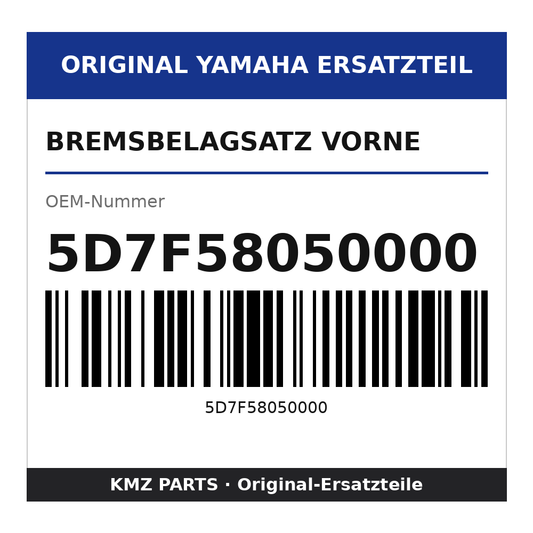 Yamaha Bremsbelagsatz vorne 5D7F58050000