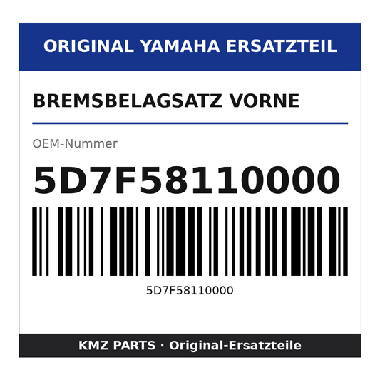 Yamaha Bremsbelagsatz vorne 5D7F58110000