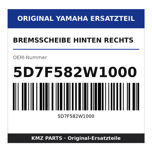 Yamaha Bremsscheibe hinten rechts 5D7F582W1000