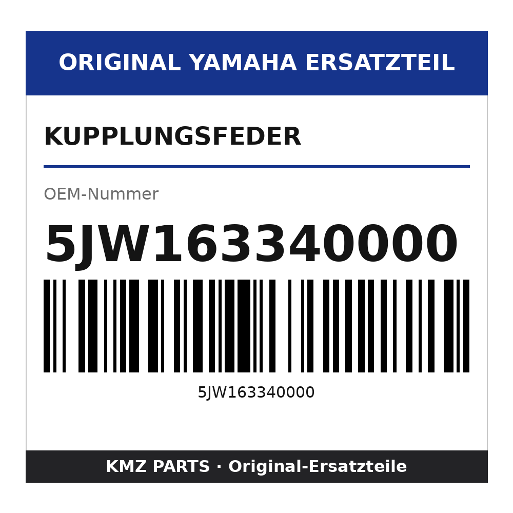 Yamaha Kupplungsfeder 5JW163340000