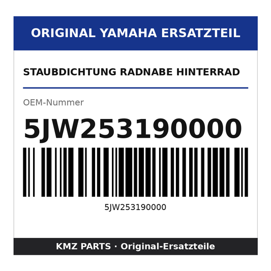 Yamaha Staubdichtung Radnabe Hinterrad 5JW253190000