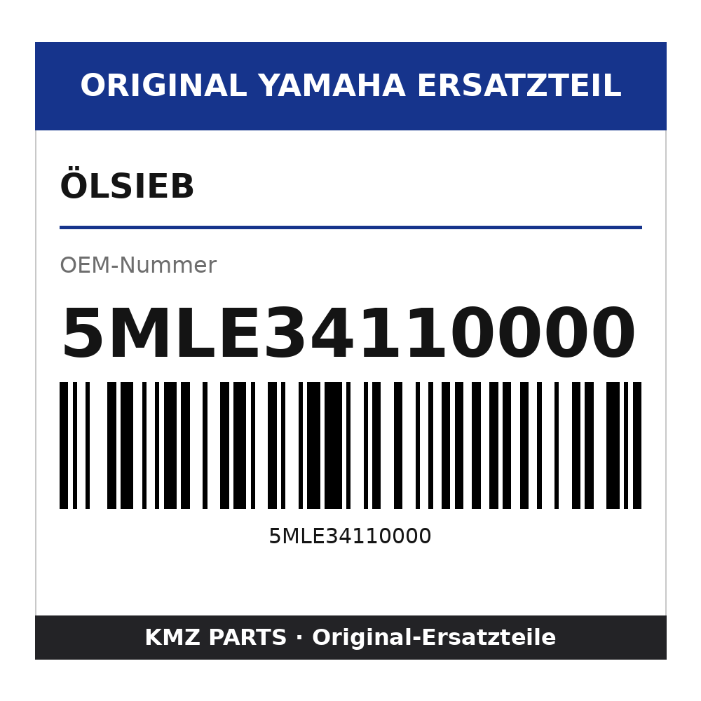 Yamaha Ölsieb 5MLE34110000