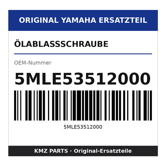 Yamaha Ölablassschraube 5MLE53512000
