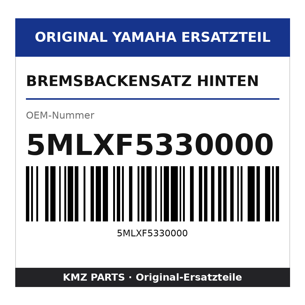Yamaha Bremsbackensatz hinten 5MLXF5330000