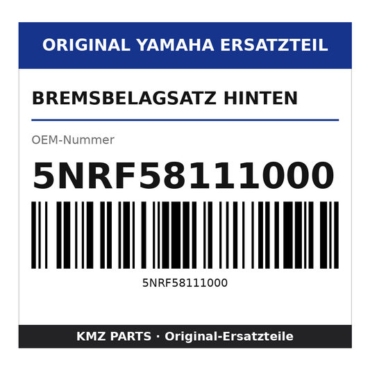 Yamaha Bremsbelagsatz hinten 5NRF58111000