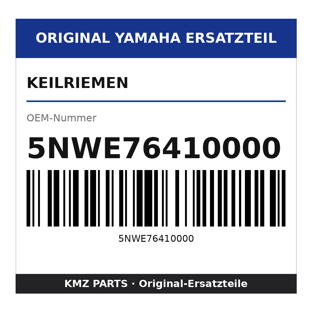 Yamaha Keilriemen 5NWE76410000