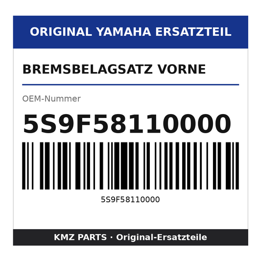 Yamaha Bremsbelagsatz vorne 5S9F58110000