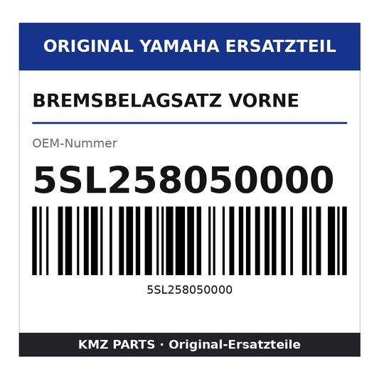 Yamaha Bremsbelagsatz vorne 5SL258050000