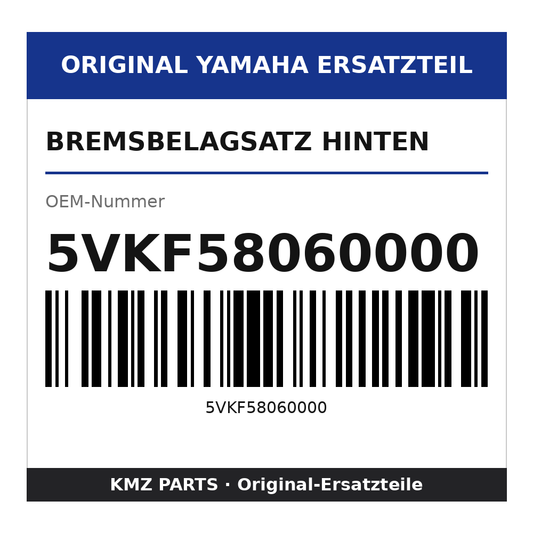 Yamaha Bremsbelagsatz hinten 5VKF58060000