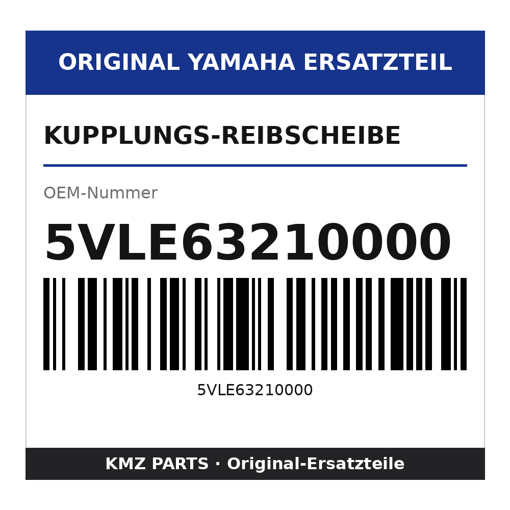 Yamaha Kupplungs-Reibscheibe 5VLE63210000