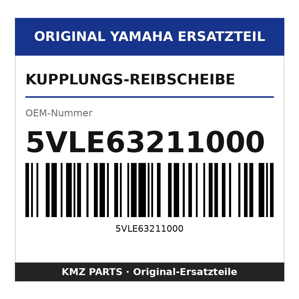 Yamaha Kupplungs-Reibscheibe 5VLE63211000