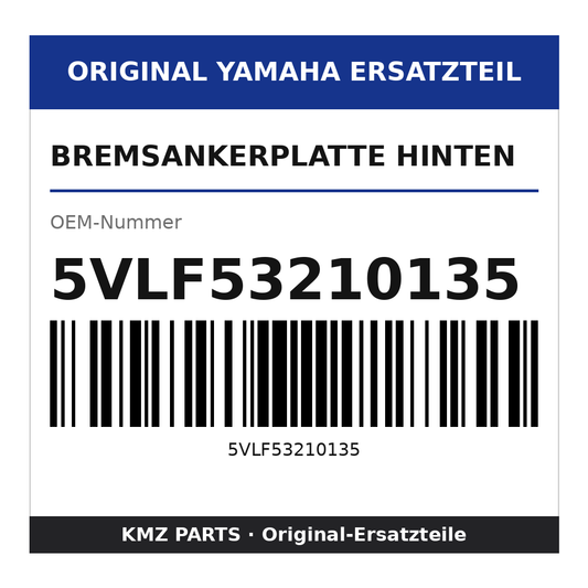 Yamaha Bremsankerplatte hinten 5VLF53210135