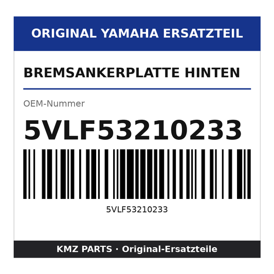 Yamaha Bremsankerplatte hinten 5VLF53210233