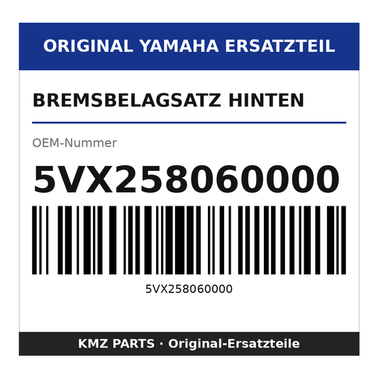 Yamaha Bremsbelagsatz hinten 5VX258060000