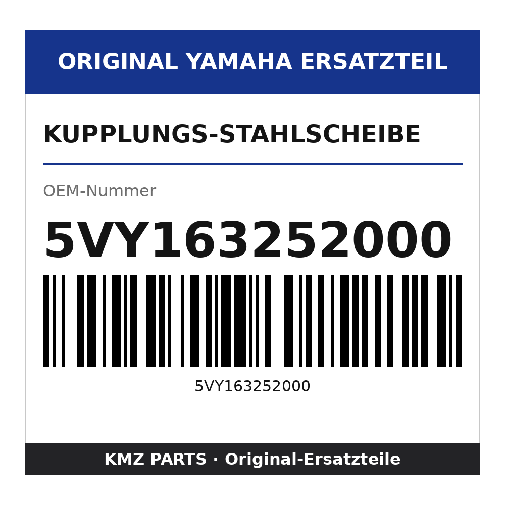 Yamaha Kupplungs-Stahlscheibe 5VY163252000