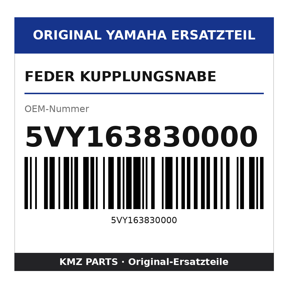 Yamaha Feder Kupplungsnabe 5VY163830000