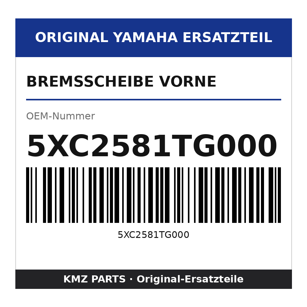 Yamaha Bremsscheibe vorne 5XC2581TG000