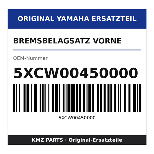 Yamaha Bremsbelagsatz vorne 5XCW00450000