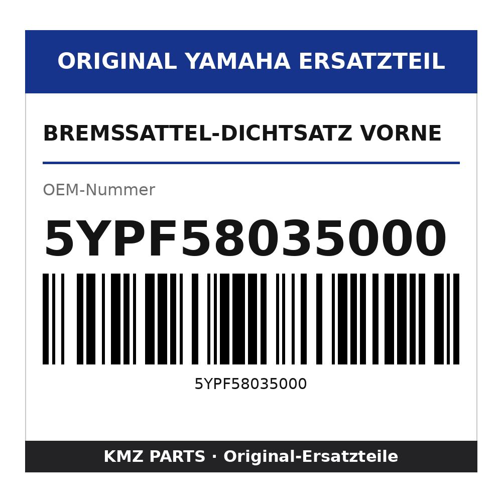 Yamaha Bremssattel-Dichtsatz vorne 5YPF58035000