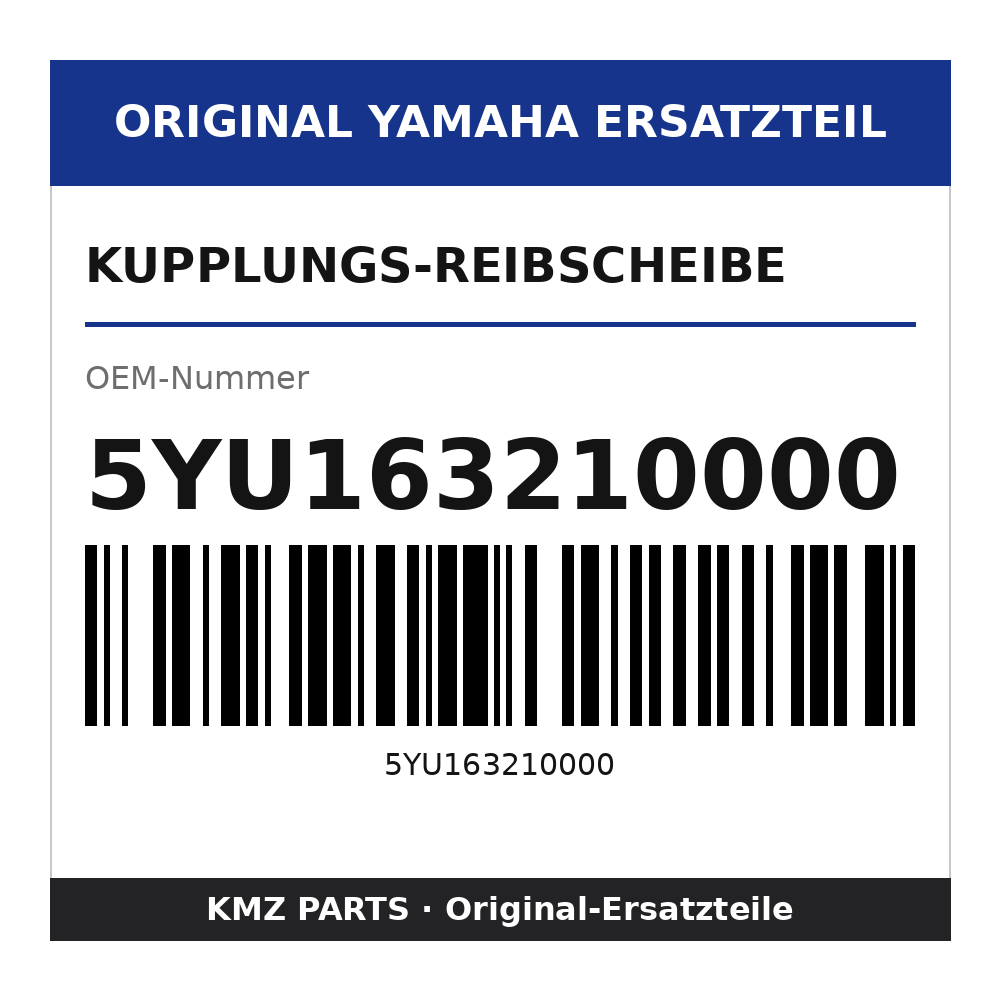 Yamaha Kupplungs-Reibscheibe 5YU163210000