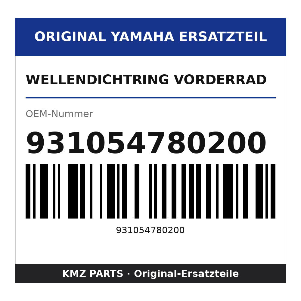 Yamaha Wellendichtring Vorderrad 931054780200
