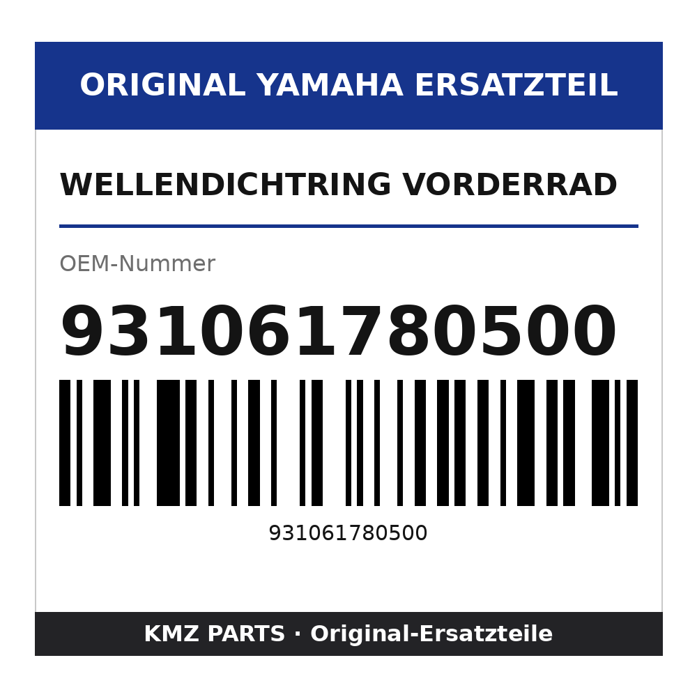 Yamaha Wellendichtring Vorderrad 931061780500
