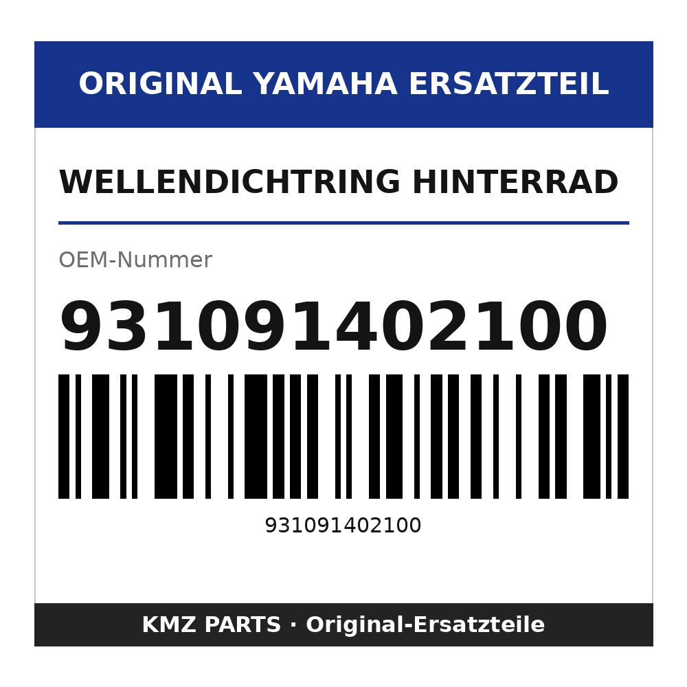 Yamaha Wellendichtring Hinterrad 931091402100