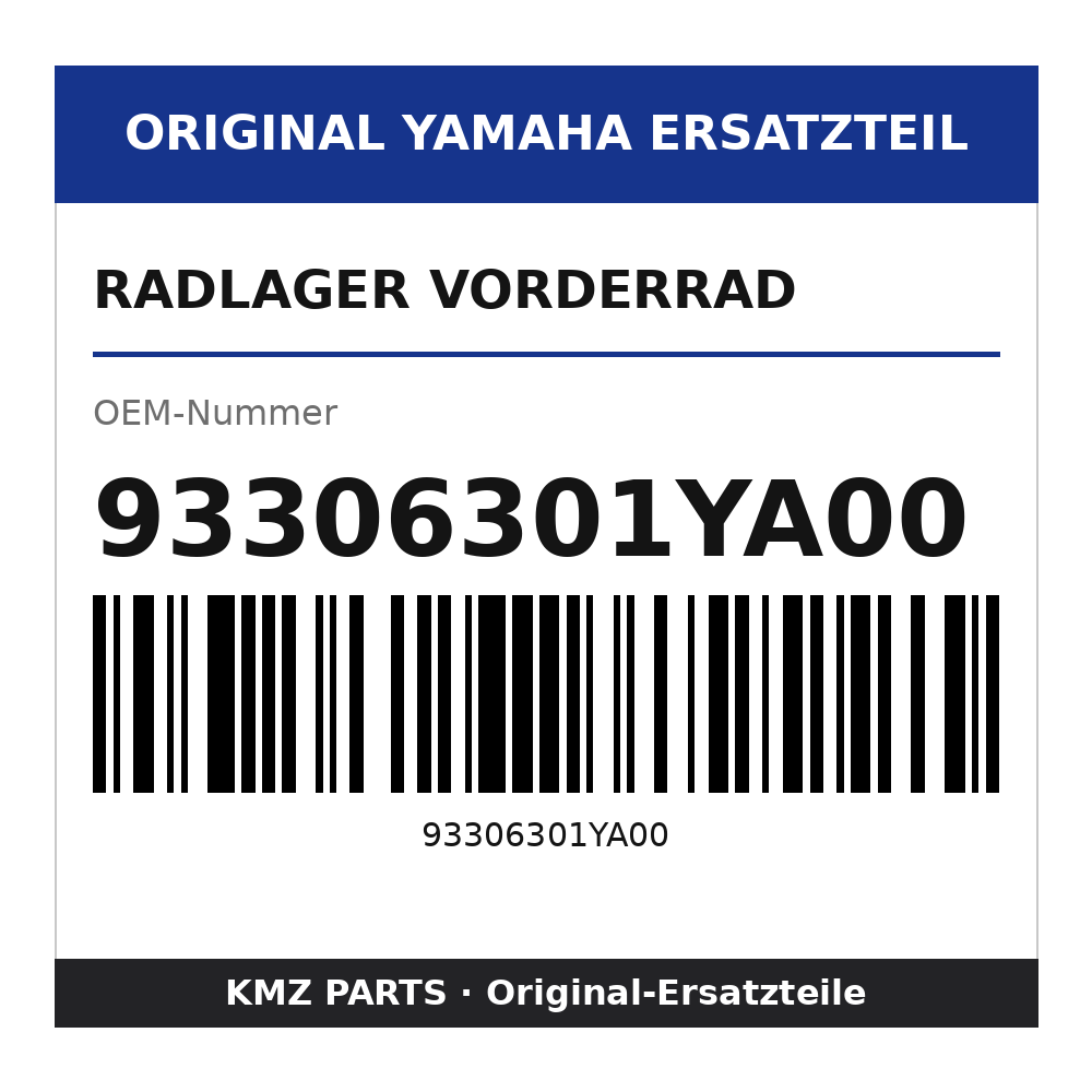 Yamaha Radlager Vorderrad 93306301YA00