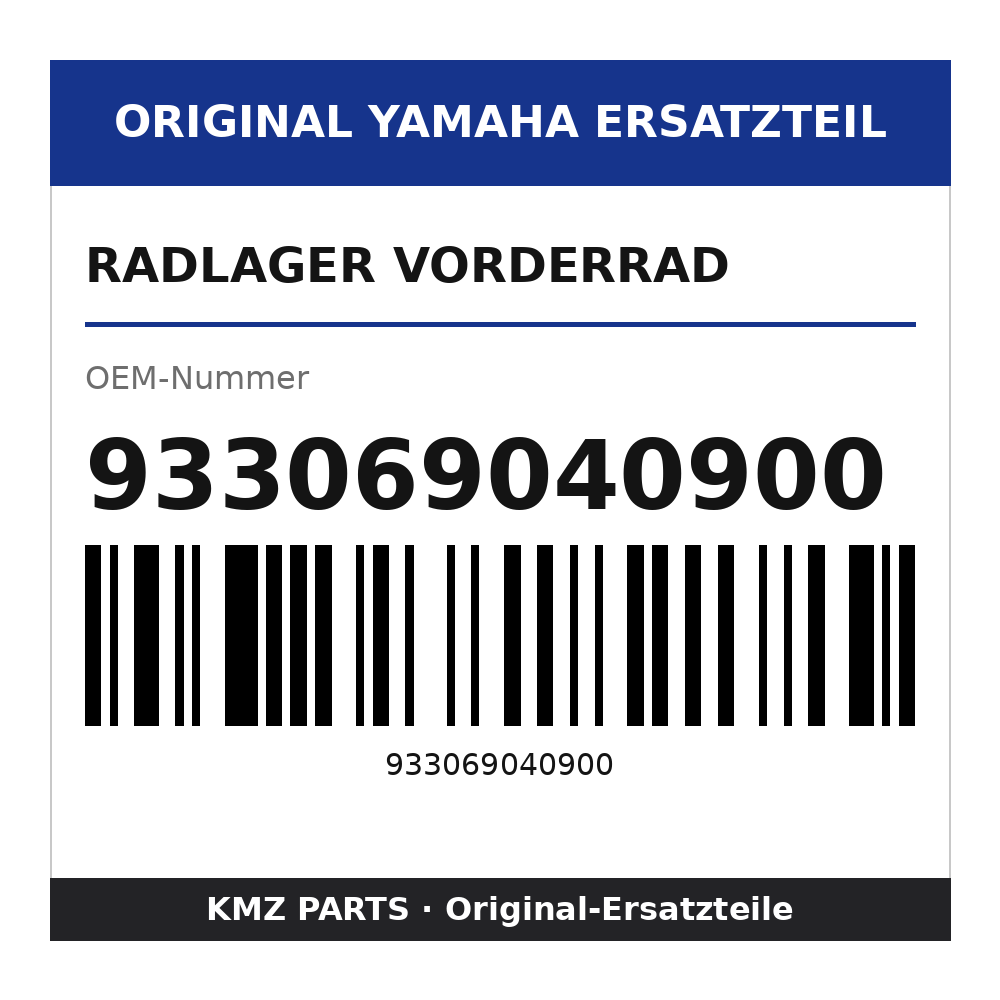 Yamaha Radlager Vorderrad 933069040900