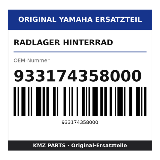 Yamaha Radlager Hinterrad 933174358000