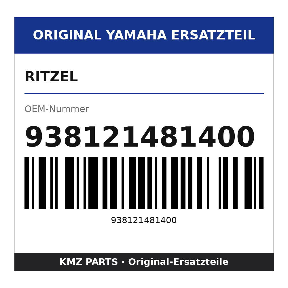 Yamaha Ritzel 938121481400