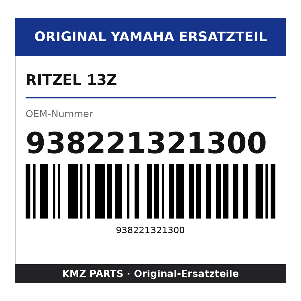 Yamaha Ritzel 13Z 938221321300