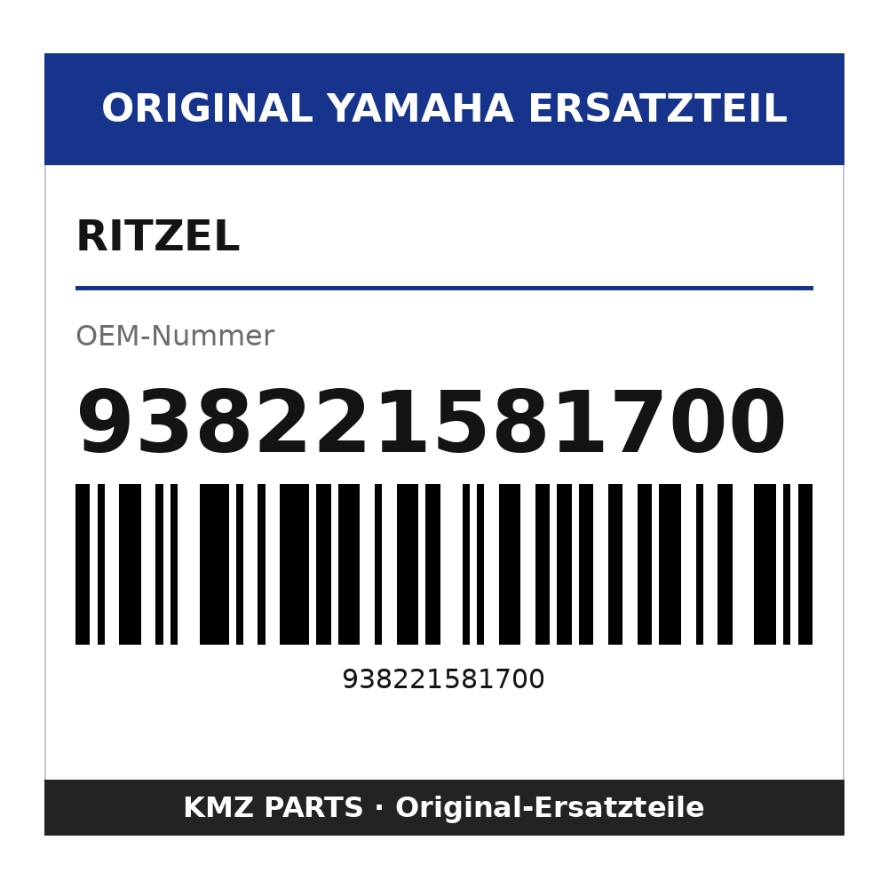 Yamaha Ritzel 938221581700